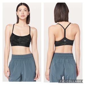 Lululemon Flow Y Bra Camo Multi Grey Sz 6 Women’s